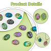 12Pcs 6 Styles Natural Ruby in Zoisite & Sesame Jasper/Kiwi Jasper & Larvikite & Ripple Jasper Cabochons G-FH0002-63B-4
