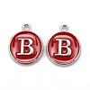 Platinum Plated Alloy Enamel Charms LS-ENAM-S118-03B-P-1