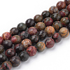 Natural Polychrome Jasper/Picasso Stone/Picasso Jasper Beads Strands G-Q462-86-6mm-1