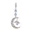 Moon Angel Alloy & Glass Pendant Decorations HJEW-JM02043-1