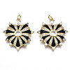 Brass Micro Pave Cubic Zirconia Pendants X-ZIRC-N039-055A-NF-1