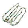 Natural Green Line Jasper  Graduated Round Beaded Necklaces NJEW-F368-01P-4
