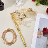 Iron Filigree Masquerade Mask with Handle AJEW-WH0643-060A-5