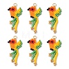 Glass Seed Beaded Bird Pendants PALLOY-MZ00920-05-1