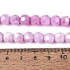 Anti-Tarnish Electroplate Glass Beads Strands EGLA-ZX010-8mm-05-6