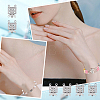 100 Sets 2-Strands 4-Holes 304 Stainless Steel Box Clasps STAS-DC0012-94-7