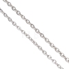 2MM 304 Stainless Steel Cable Chain Necklace Making AJEW-JB01465-03-3