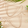 Alloy & Iron Crystal Rhinestone Tassel Sexy Shoulder Bra Body Chains AJEW-WH0455-359G-3