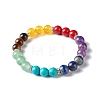 7 Chakra Reiki Yoga Bracelet for Girl Women BJEW-TA00020-4