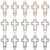 SUNNYCLUE 30Pcs 3 Colors Alloy Crystal Rhinestone Connector Charms ALRI-SC0001-39-1