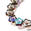 Electroplated Transparent Glass Beads Strands GL-CBA98F0-09F-2