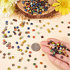 45G 9 Colors 2-Hole Baking Paint Glass Seed Beads SEED-TA0001-71-6