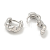 Brass Hoop Earrings EJEW-L211-010J-P-2