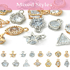 15pcs 15 Styles Alloy Charms ZIRC-YW0001-11-1