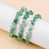 Unisex Chip Natural Green Aventurine Beaded Stretch Bracelets BJEW-S143-11-4