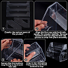 3-Tier Acrylic Display Riser Stands for Cosmetic Jewelry ODIS-WH0043-217C-3