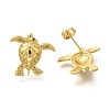 Brass Stud Earrings EJEW-B118-01G-4