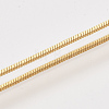 Brass Snake Chain Necklaces X-MAK-T006-10A-G-3