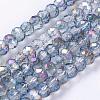 Electroplate Glass Faceted Rondelle Beads Strands EGLA-D020-3x2mm-18-1