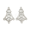 Non-Tarnish 304 Stainless Steel Hollow Flower Chandelier Component Links X-STAS-R083-25-1