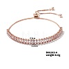 Shiny Adjustable Delicate Luxurious Brass Slider Bracelets for Women KV0413-3-1