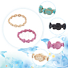4Pcs 4 Colors Synthetic Turquoise Tortoise Beaded Stretch Bracelets Set for Women BJEW-AN0001-26-3
