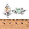 UV Plating Alloy Glass Pendants FIND-K032-08P-3