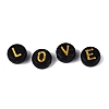 Opaque Acrylic Beads SACR-Q001-04B-M-3