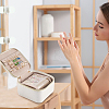 Portable Travel PU Leather Jewelry Storage Zipper Boxes with Handle CON-WH20005-28A-5