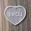 Silicone Heart with Hollow Word LOVE Pendant Molds DIY-C061-05A-2