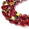 Electroplate Transparent Glass Beads Strands X-EGLA-B012-AB03-3