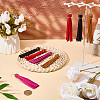 8Pcs 4 Colors PU Leather Tassel Dangle Earrings EJEW-CL0001-02A-4