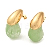 Teardrop Resin Stud Earrings EJEW-U003-26G-2