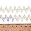 Electroplate Transparent Glass Beads Strands EGLA-N056-03A-02-4