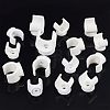 CHGCRAFT 40Pcs 4 Style PVC Plastic U-Hook Holder FIND-CA0005-29-4