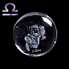 Inner Carving Constellation Glass Crystal Ball Diaplay Decoration PW-WG22452-08-1