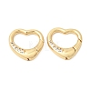 Brass Micro Pave Clear Cubic Zirconia Spring Gate Rings ZIRC-F146-01B-4