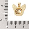 Brass Micro Pave Clear Cubic Zirconia Pendant KK-I712-34G-3