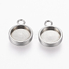 Tarnish Resistant 304 Stainless Steel Charm Cabochon Settings LS-STAS-L195-08P-1