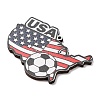 American Football Themed Printed Wooden Pendants WOOD-B012-02E-2