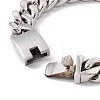 304 Stainless Steel Curb Chains Bracelet for Women BJEW-E107-10P-2