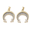Brass Micro Pave Clear Cubic Zirconia Pendants KK-D221-12G-1