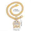 Alloy Full Crystal Rhinestone Pendant Necklaces for Men FS-WGC5342-06-1