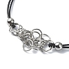 304 Stainless Steel Macrame Pouch Bracelet Making for Stone Holder AJEW-JB01193-01-3