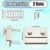 Zinc Alloy Twist Bag Lock Purse Catch Clasps PURS-WH20003-001P-2