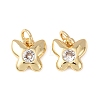 Brass Micro Pave Cubic Zirconia Pendants KK-C143-36A-G-1
