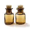 Square Glass Cork Bottles Ornament GLAA-D002-04G-1