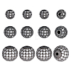 12Pcs 3 Styles Brass Micro Pave Cubic Zirconia Beads KK-PH0004-88B-1