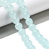 Imitation Jade Glass Round Beads Strands GLAA-A016-01C-2