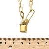 304 Stainless Steel Lock Pendant Paperclip Chain Necklaces for Women Men NJEW-Q028-07G-3